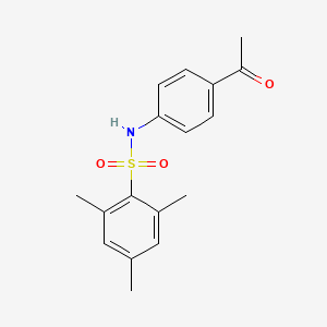 molecular formula C17H19NO3S B5724948 N-(4-acetylphenyl)-2,4,6-trimethylbenzenesulfonamide 