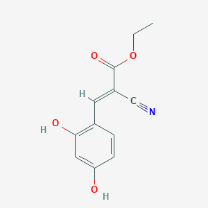 molecular formula C12H11NO4 B5724986 ethyl 2-cyano-3-(2,4-dihydroxyphenyl)acrylate 