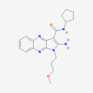 molecular formula C20H25N5O2 B057250 2-amino-N-cyclopentyl-1-(3-methoxypropyl)-1H-pyrrolo[2,3-b]quinoxaline-3-carboxamide CAS No. 839699-72-8
