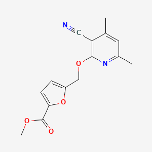 molecular formula C15H14N2O4 B5725008 methyl 5-{[(3-cyano-4,6-dimethyl-2-pyridinyl)oxy]methyl}-2-furoate 