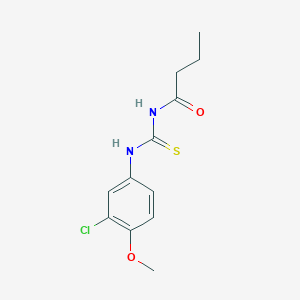 molecular formula C12H15ClN2O2S B5725012 N-[(3-chloro-4-methoxyphenyl)carbamothioyl]butanamide 