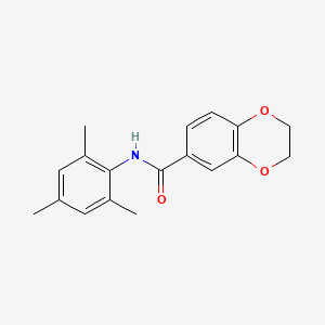 molecular formula C18H19NO3 B5725142 N-(2,4,6-trimethylphenyl)-2,3-dihydro-1,4-benzodioxine-6-carboxamide 
