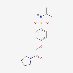 molecular formula C15H22N2O4S B5725213 N-isopropyl-4-[2-oxo-2-(1-pyrrolidinyl)ethoxy]benzenesulfonamide 