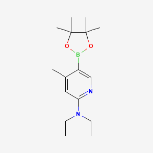 n,n-Diethyl-4-methyl-5-(4,4,5,5-tetramethyl-1,3,2-dioxaborolan-2-yl)pyridin-2-amine