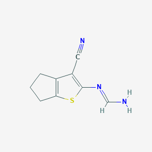molecular formula C9H9N3S B5725242 N'-(3-CYANO-5,6-DIHYDRO-4H-CYCLOPENTA[B]THIOPHEN-2-YL)IMINOFORMAMIDE 
