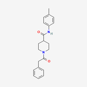 molecular formula C21H24N2O2 B5725253 N-(4-methylphenyl)-1-(2-phenylacetyl)piperidine-4-carboxamide 