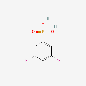 molecular formula C6H5F2O3P B572526 (3,5-Difluorophenyl)phosphonic acid CAS No. 1206195-93-8