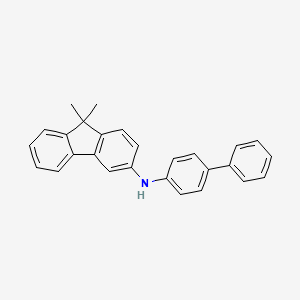 molecular formula C27H23N B572527 N-([1,1'-Biphenyl]-4-yl)-9,9-dimethyl-9H-fluoren-3-amine CAS No. 1326137-97-6