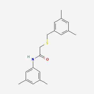 molecular formula C19H23NOS B5725278 N-(3,5-dimethylphenyl)-2-[(3,5-dimethylphenyl)methylsulfanyl]acetamide 