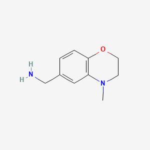 c-(4-Methyl-3,4-dihydro-2H-benzo[1,4]oxazin-6-yl)-methylamine