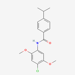 molecular formula C18H20ClNO3 B5725290 N-(4-chloro-2,5-dimethoxyphenyl)-4-isopropylbenzamide 