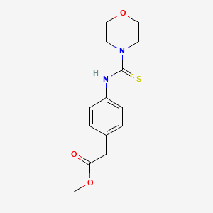 molecular formula C14H18N2O3S B5725318 Methyl {4-[(morpholin-4-ylcarbonothioyl)amino]phenyl}acetate 