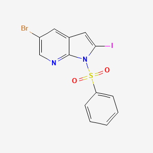 5-Bromo-2-iodo-1-(phenylsulfonyl)-1H-pyrrolo[2,3-b]pyridine