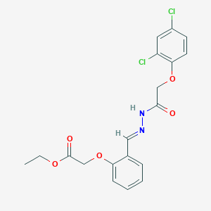 molecular formula C19H18Cl2N2O5 B5725338 ETHYL 2-{2-[(E)-{[2-(2,4-DICHLOROPHENOXY)ACETAMIDO]IMINO}METHYL]PHENOXY}ACETATE 