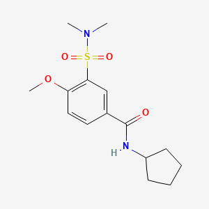 molecular formula C15H22N2O4S B5725393 N-cyclopentyl-3-(dimethylsulfamoyl)-4-methoxybenzamide 