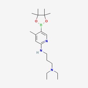 N',N'-Diethyl-N-[4-methyl-5-(4,4,5,5-tetramethyl-1,3,2-dioxaborolan-2-yl)pyridin-2-yl]propane-1,3-diamine