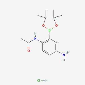 2-Acetamido-5-aminophenylboronic acid, pinacol ester, HCl