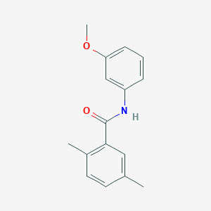 molecular formula C16H17NO2 B5725537 N-(3-methoxyphenyl)-2,5-dimethylbenzamide CAS No. 702647-05-0