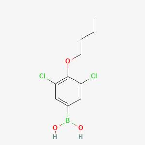 molecular formula C10H13BCl2O3 B572555 4-BUTOXY-3,5-DICHLOROPHENYLBORONIC ACID CAS No. 1218790-72-7
