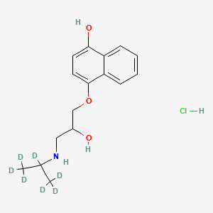 molecular formula C16H22ClNO3 B572557 4-Hydroxypropranolol-d7 (hydrochloride) CAS No. 1219804-03-1