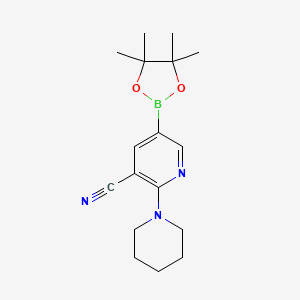 2-(Piperidin-1-yl)-5-(4,4,5,5-tetramethyl-1,3,2-dioxaborolan-2-yl)nicotinonitrile