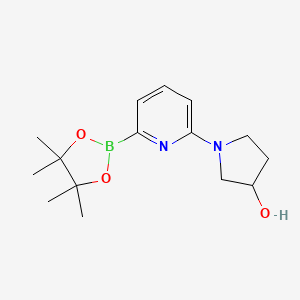 1-(6-(4,4,5,5-Tetramethyl-1,3,2-dioxaborolan-2-yl)pyridin-2-yl)pyrrolidin-3-ol