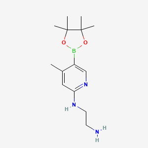 n1-(4-Methyl-5-(4,4,5,5-tetramethyl-1,3,2-dioxaborolan-2-yl)pyridin-2-yl)ethane-1,2-diamine