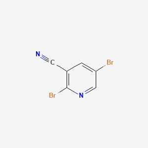 molecular formula C6H2Br2N2 B572566 2,5-Dibromonicotinonitrile CAS No. 1214340-41-6
