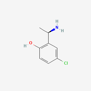 molecular formula C8H10ClNO B572570 (R)-2-(1-aMinoethyl)-4-chlorophenol CAS No. 1228571-53-6