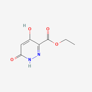 molecular formula C7H8N2O4 B572571 Ethyl 4,6-dihydroxypyridazine-3-carboxylate CAS No. 1352925-63-3