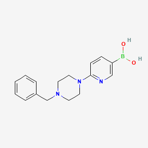 molecular formula C16H20BN3O2 B572572 (6-(4-Benzylpiperazin-1-yl)pyridin-3-yl)boronic acid CAS No. 1356242-29-9