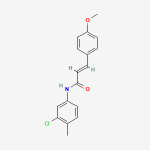 molecular formula C17H16ClNO2 B5725730 N-(3-chloro-4-methylphenyl)-3-(4-methoxyphenyl)acrylamide 