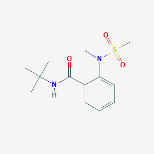molecular formula C13H20N2O3S B5725734 N-tert-butyl-2-[methyl(methylsulfonyl)amino]benzamide 