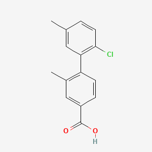 4-(2-Chloro-5-methylphenyl)-3-methylbenzoic acid