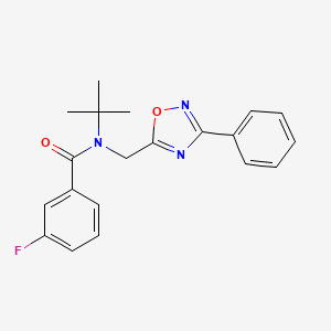 molecular formula C20H20FN3O2 B5725744 N-(tert-butyl)-3-fluoro-N-[(3-phenyl-1,2,4-oxadiazol-5-yl)methyl]benzamide 