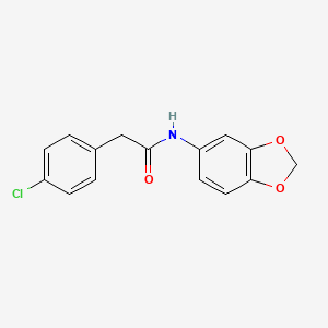 molecular formula C15H12ClNO3 B5725759 N-(1,3-benzodioxol-5-yl)-2-(4-chlorophenyl)acetamide 