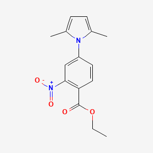 molecular formula C15H16N2O4 B5725795 ethyl 4-(2,5-dimethyl-1H-pyrrol-1-yl)-2-nitrobenzoate 