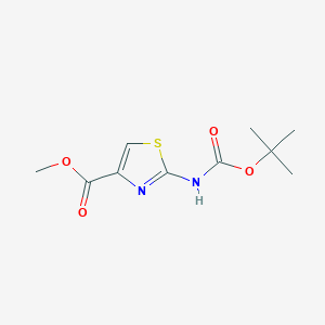 molecular formula C10H14N2O4S B057258 Methyl 2-Boc-aminothiazole-4-carboxylate CAS No. 850429-62-8
