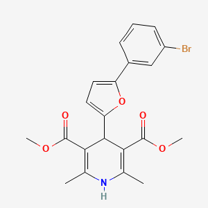 molecular formula C21H20BrNO5 B5725898 Dimethyl 4-[5-(3-bromophenyl)furan-2-yl]-2,6-dimethyl-1,4-dihydropyridine-3,5-dicarboxylate 