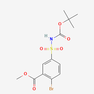 molecular formula C18H32N4S B572592 Methyl N-Boc-2-bromo-5-sulfamoylbenzoate CAS No. 1272756-19-0