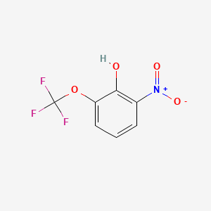 molecular formula C7H4F3NO4 B572600 2-Nitro-6-(trifluoromethoxy)phenol CAS No. 1261445-46-8