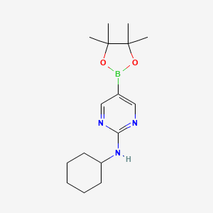 N-Cyclohexyl-5-(4,4,5,5-tetramethyl-1,3,2-dioxaborolan-2-yl)pyrimidin-2-amine