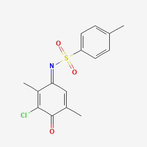 molecular formula C15H14ClNO3S B5726046 N-(3-chloro-2,5-dimethyl-4-oxo-2,5-cyclohexadien-1-ylidene)-4-methylbenzenesulfonamide 