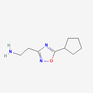 2-(5-Cyclopentyl-1,2,4-oxadiazol-3-yl)ethanamine