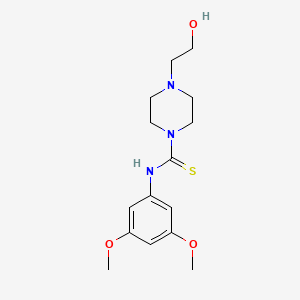 molecular formula C15H23N3O3S B5726134 N-(3,5-dimethoxyphenyl)-4-(2-hydroxyethyl)piperazine-1-carbothioamide 