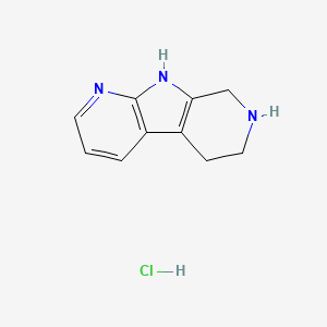 molecular formula C10H12ClN3 B572616 6,7,8,9-Tetrahydro-5H-pyrrolo[2,3-b:5,4-c']dipyridine hydrochloride CAS No. 1354801-06-1