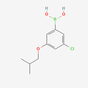 molecular formula C10H14BClO3 B572620 3-Chloro-5-isobutoxyphenylboronic acid CAS No. 1256345-48-8