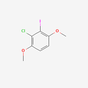 molecular formula C8H8ClIO2 B572621 2-Chloro-3-iodo-1,4-dimethoxybenzene CAS No. 1335243-55-4