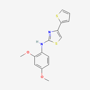 molecular formula C15H14N2O2S2 B5726215 N-(2,4-dimethoxyphenyl)-4-(thiophen-2-yl)-1,3-thiazol-2-amine 