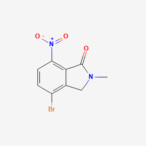 molecular formula C9H7BrN2O3 B572624 4-Bromo-2-methyl-7-nitroisoindolin-1-one CAS No. 1257996-66-9